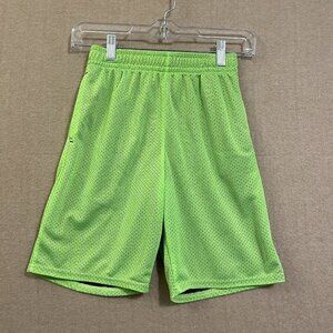 Athletic Works Shorts Boy's Large (10-12) Green Elastic & Drawstring Pockets